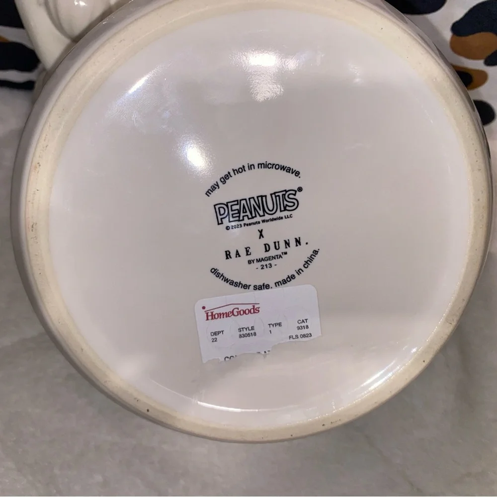 PEANUTS ✖️ RAE DUNN SNOOPY CERAMIC DOG BOWL DISH 🐶